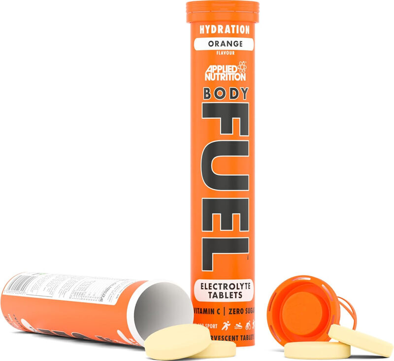 Applied Nutrition Bodyfuel Hydro Rehydration Effervescent Tablets, 4000mg Electrolyte Supplement, Orange Flavour, 20 Count