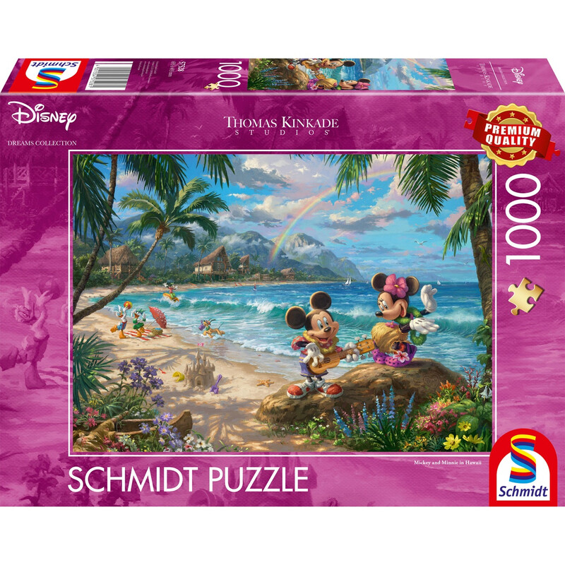 Schmidt® Spiele 57528 Erwachsenenpuzzle Thomas Kinkade Studios Disney, Mickey & Minnie in Hawaii 1000 Teile ab 12 Jahre