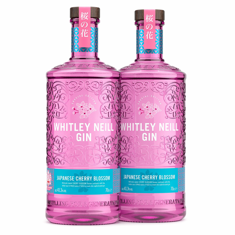 Pack of 2 Whitley Neill Japanese Cherry Blossom Gin 70cl