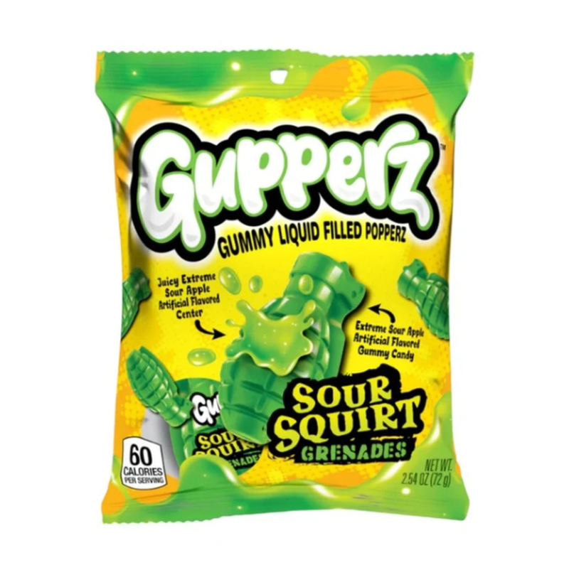 Candy Gupperz Sour Squirt Granatapfel-Bonbons 72 g
