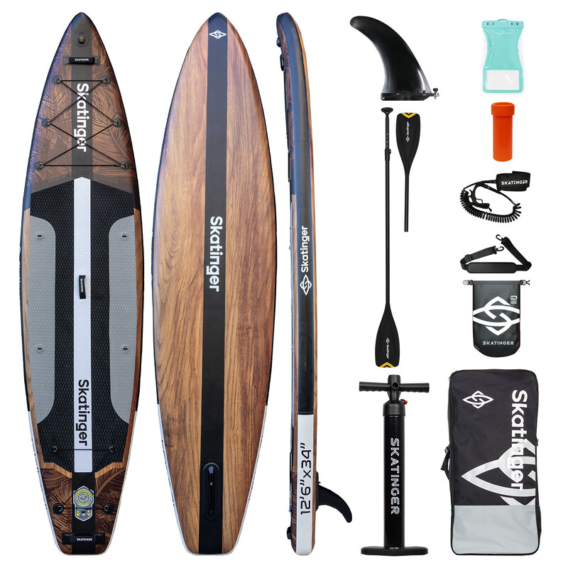 SKATINGER Surf Paddle Board, 12 ft 6 in, 34 in Wide, 6 in Thick