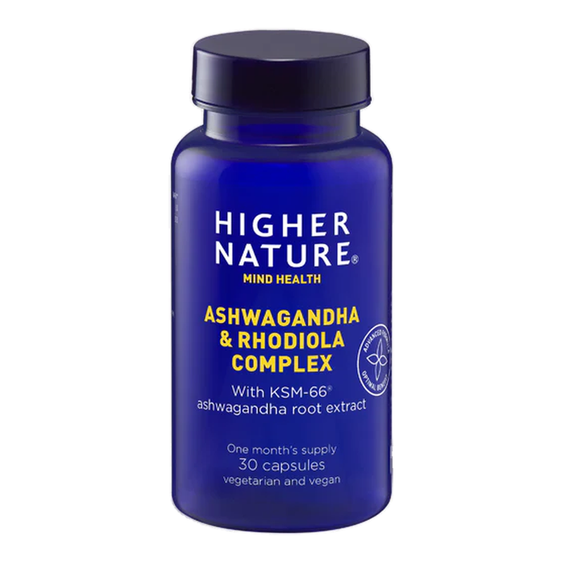 Higher Nature Ashwagandha & Rhodiola Complex Stress Support Capsules 30 Capsules