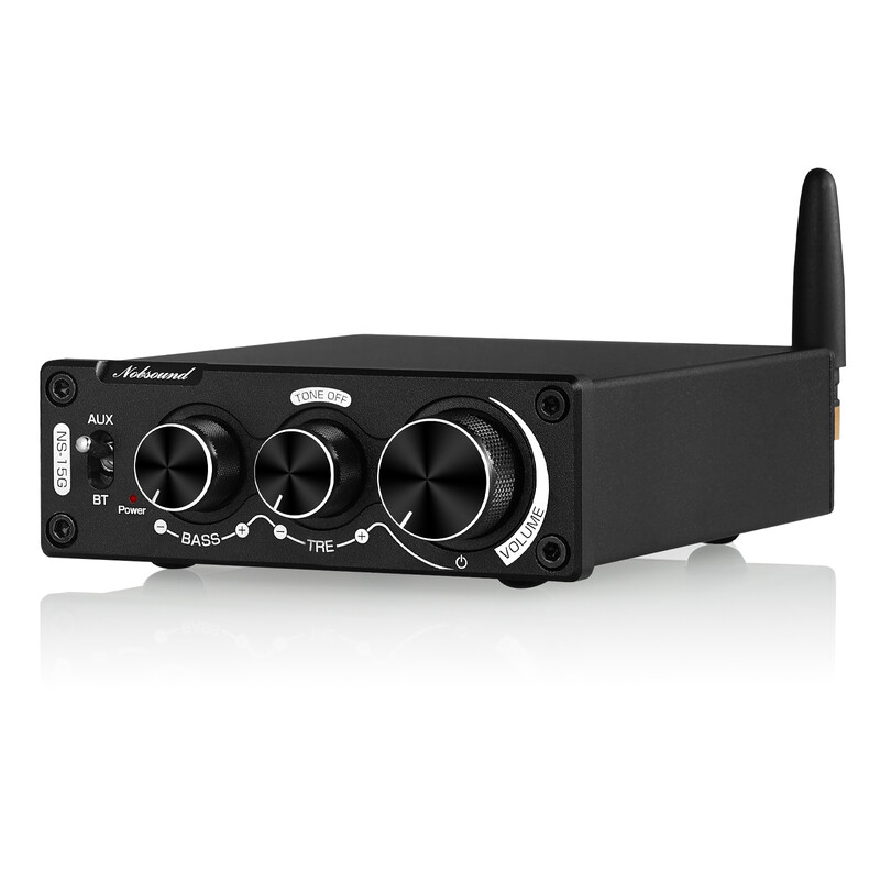 NOBSOUND 200 W Mini Bluetooth Digitalverstärker: HiFi Stereo-Kompaktverstärker mit Bass- und Höhenregelung für Heimlautsprecher.