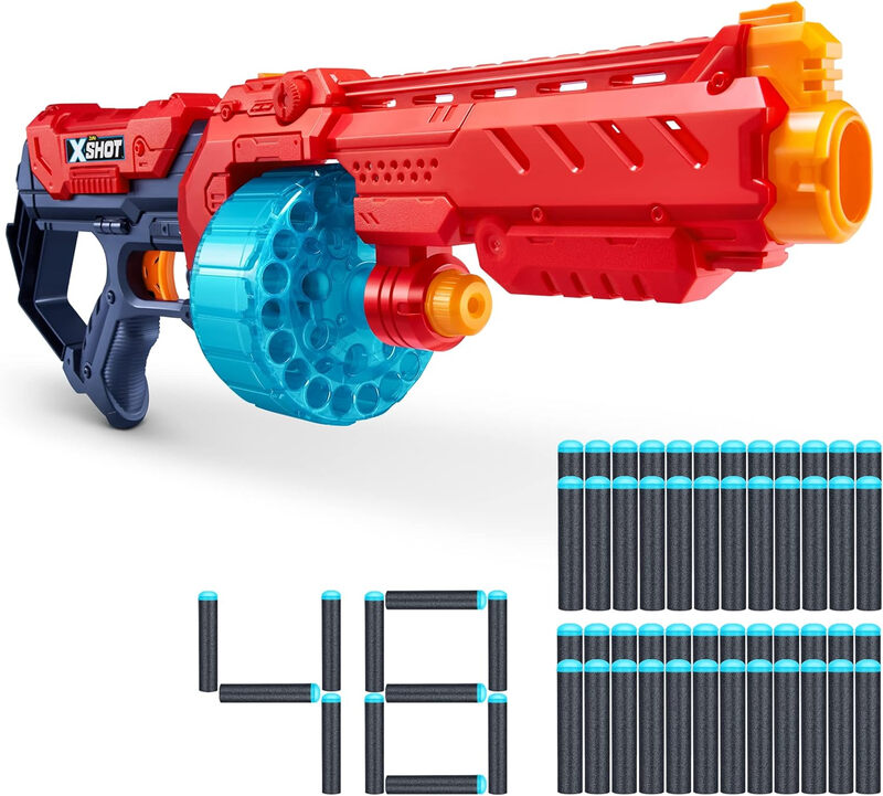 ZURU - XSHOT – Excel Turbo Fire – Schaumstoffpfeil-Blaster – Lieferung mit 48 Pfeilen – Schießt bis zu 27 m – 36270-22