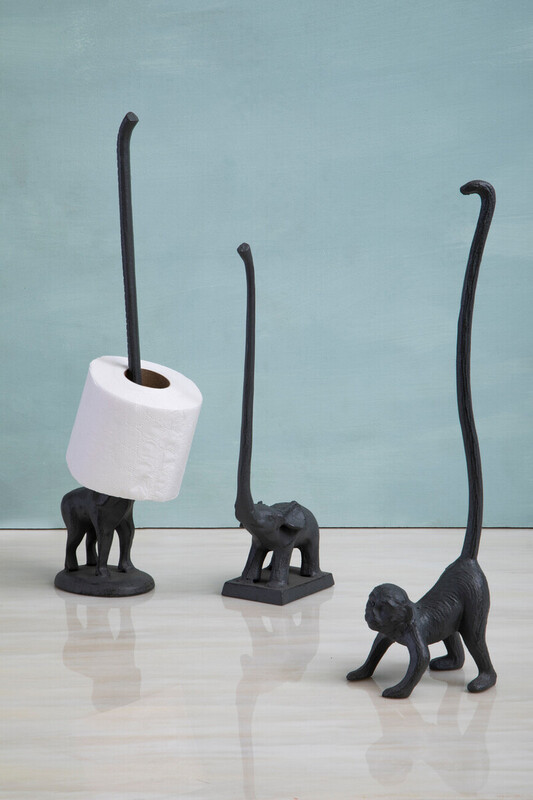 Grey Monkey Toilet Roll Holder