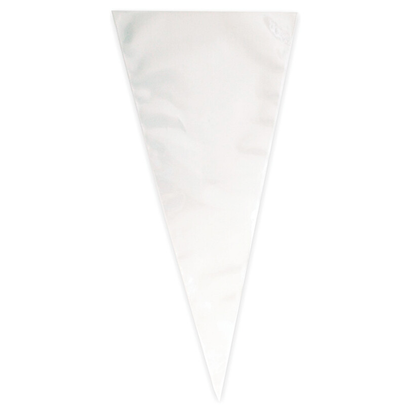 Unique Large Clear Cone Cellophane Bags, 25 pack