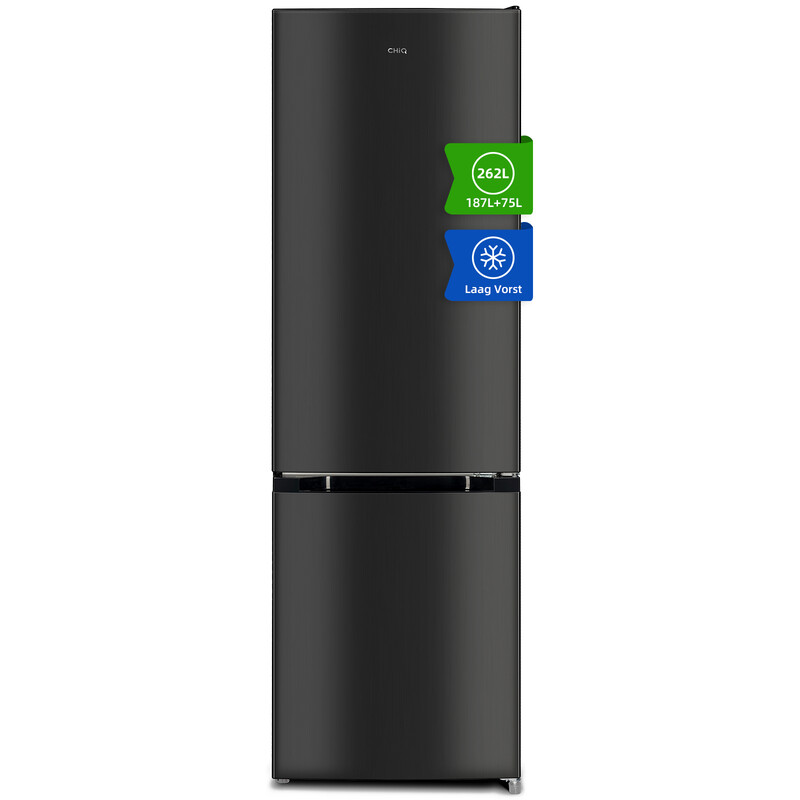 CHiQ JR263LGE 262L Low Frost Koelvriescombinatie – 4-Sterren Vriezer, 39dB Stil, Slimme Indeling, Omkeerbare Deur