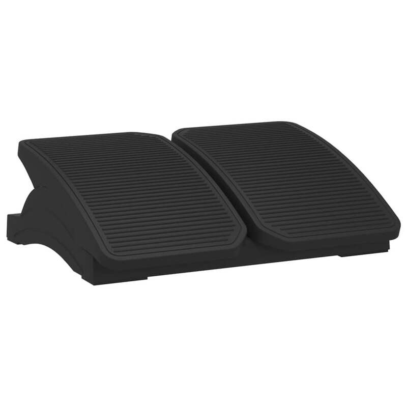 vidaXL Ergonomische Fußstütze 43,5x32,5x10,5 cm Schwarz, Rutschfeste HIPS, 2-stufig verstellbar