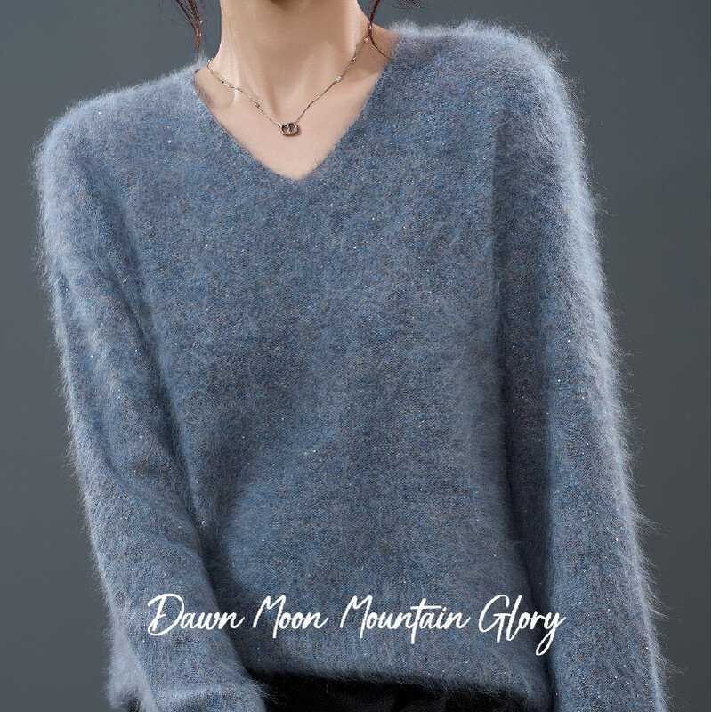 Fleece-Strickjacke mit Pailletten 90 % importiertes feinstes Merino-Wolle aus Australien + 5 % Kaschmir + 5 % Maulbeerseide …