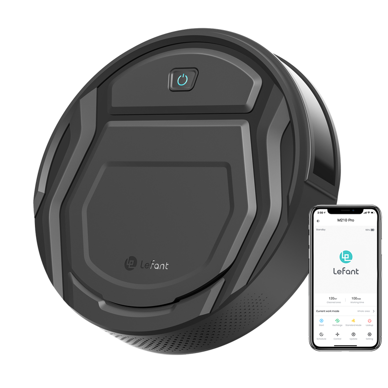 Lefant M210P Robotstofzuiger 120 Min Looptijd, Automatisch Opladen, Wi-Fi/App/Alexa Besturing