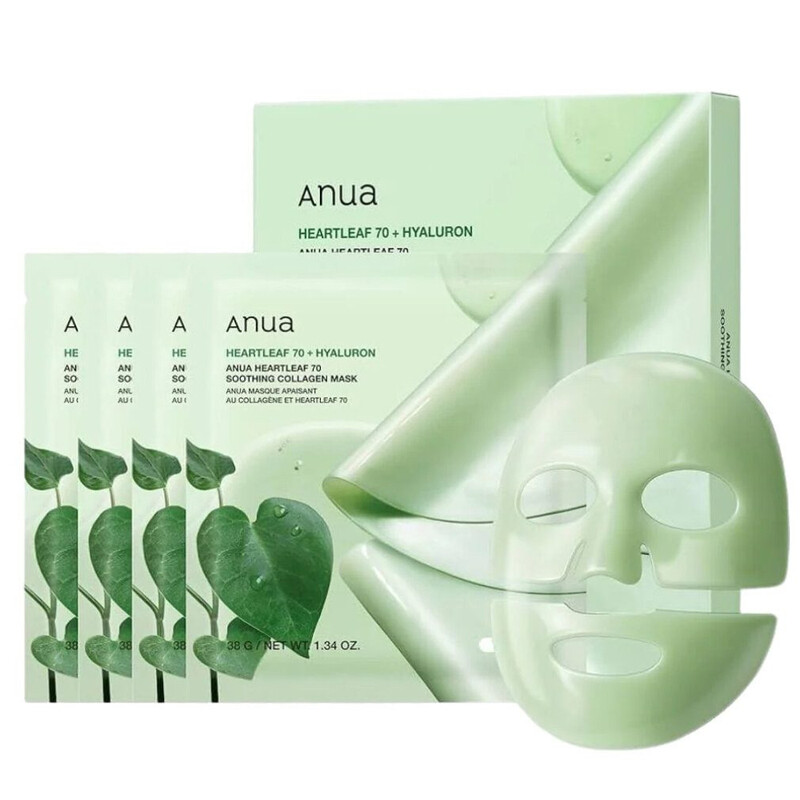 Anua Heartleaf 70 Beruhigende Kollagenmaske 4er-Pack