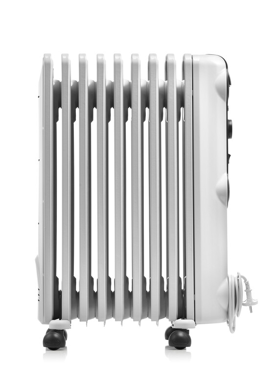 De'longhi Radia S Oil Filled Radiator – 2000W， 9 Fins， Mechanical Control – White， TR