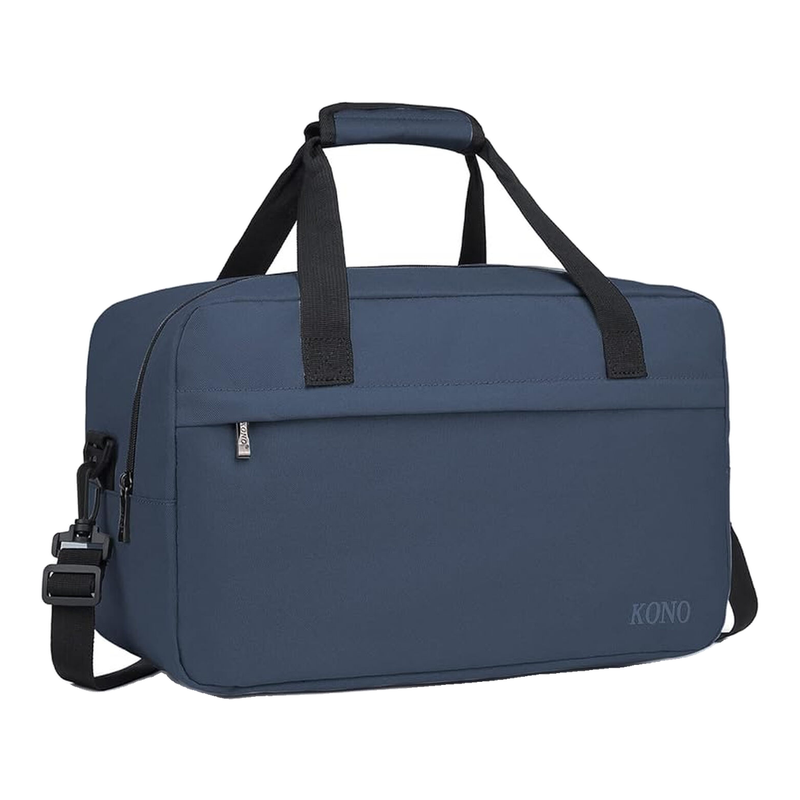 KONO 40x20x25 cm Kabinentasche für Ryanair, Leichte Reisetasche für unter den Sitz mit Schultergurt, 20 L Handgepäck-Flugtasche für Billigfluggesellschaften (Navy)