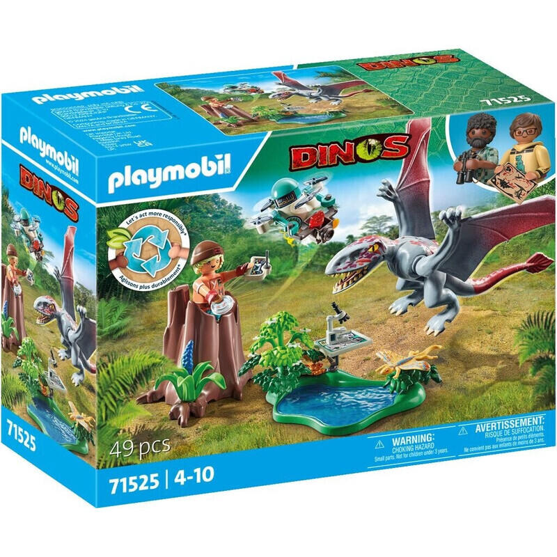 PLAYMOBIL Dinos 71525 Beobachtungsstation für Dimorphodon