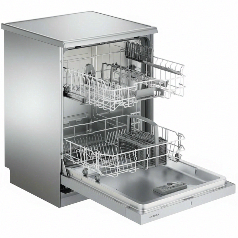Bosch SMS25AI05E freistehender Geschirrspüler, 12 Maßgedecke, 48 dB, EcoSilence Drive, VarioSpeed Plus, AquaStop, Edelstahl