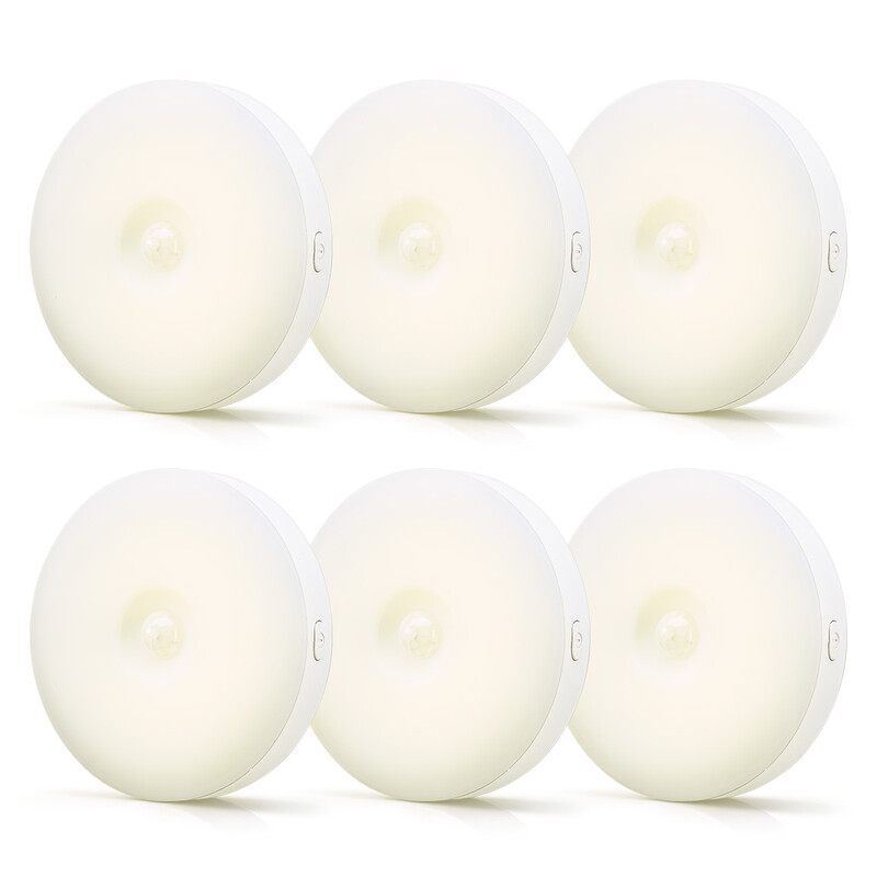 VIVREAL nachtlampje van ABS + polycarbonaat, set van 6 NL-02, nieuwjaarsuitverkoop, beste cadeaukeuzes