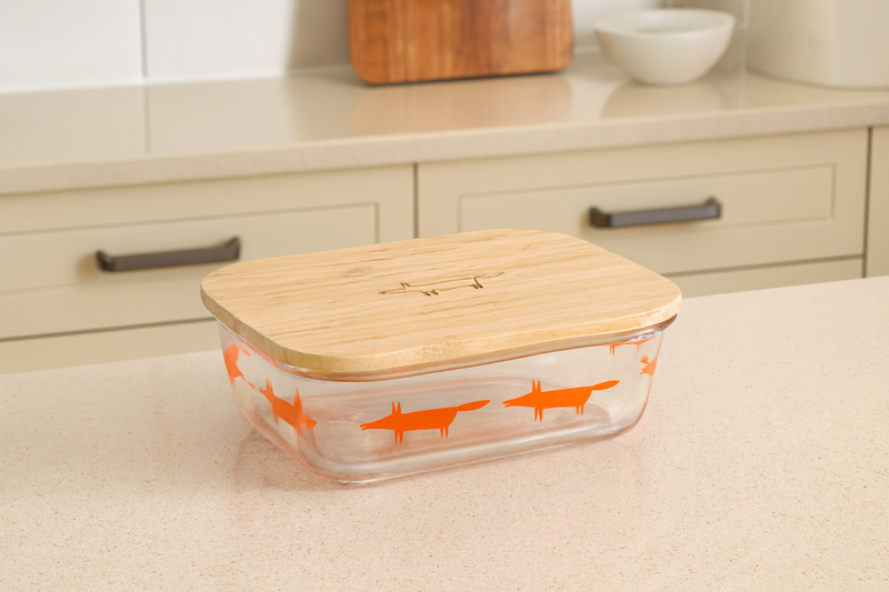 Scion by Dexam Mr Fox 640ml Small Rectangular Glass Storage Dish