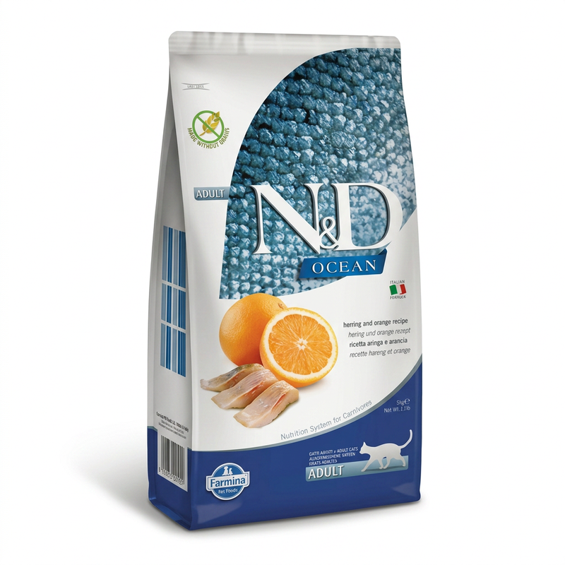 Farmina N&D Ocean Kattenvoer Haring met Sinaasappel 5 kg