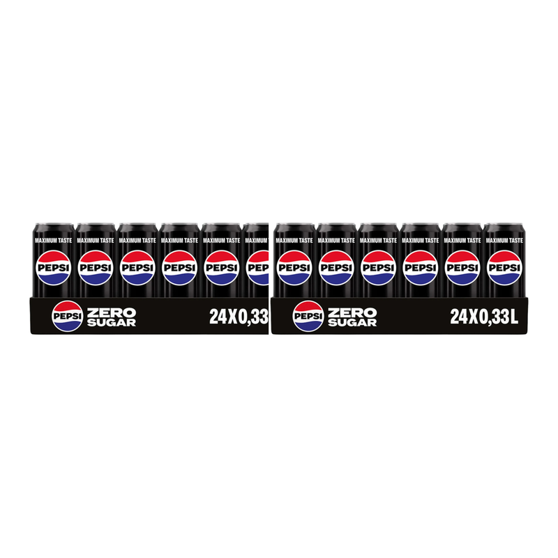 PEPSI Zero Sugar Cola - 24 x 330 ml x2