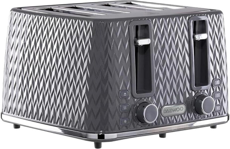 Argyle 4 Slice Toaster, Wide Slots, Dark Grey - SDA1865G