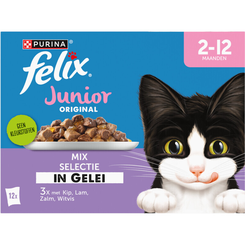 Felix mix junior en gelée, pâtée pour chat multipack