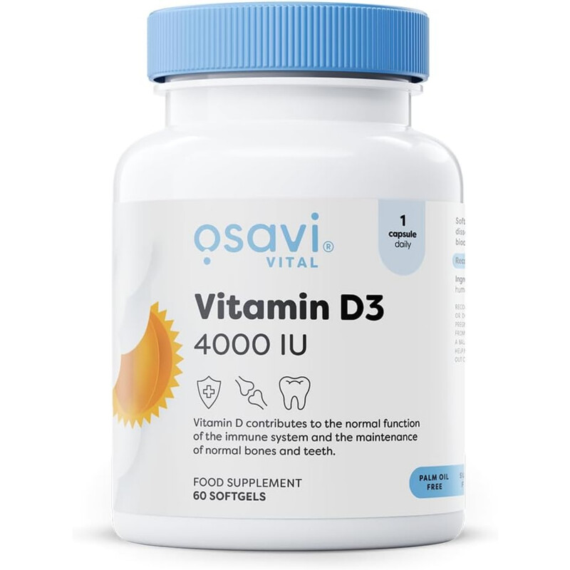 Osavi Vitamin D3 Bone & Immune 4000Iu Softgels - 60 Softgels