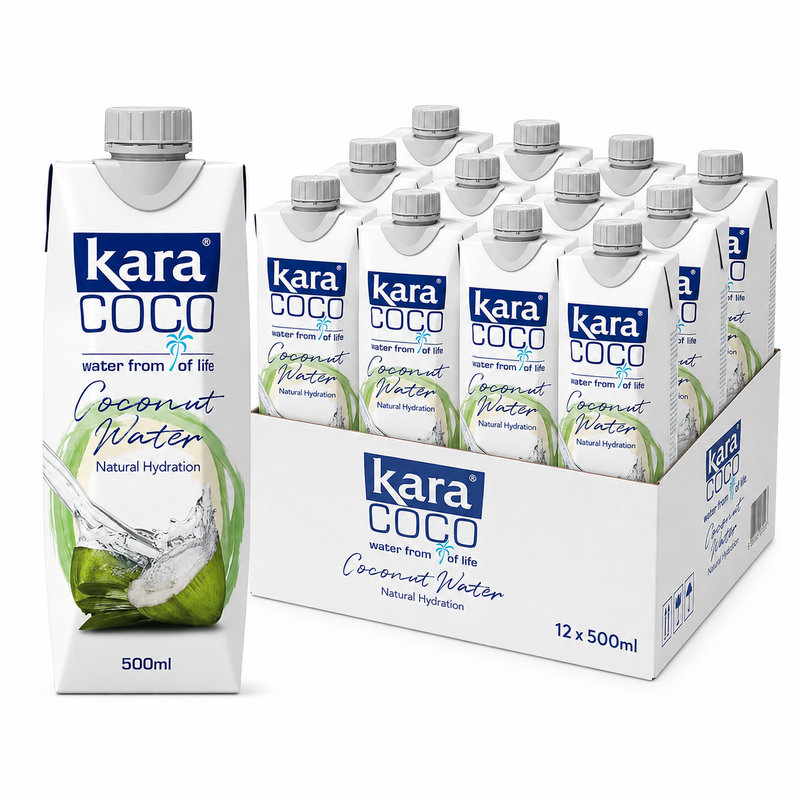 KARA Kokoswater 100% Natuurlijke Hydratatie 500 ml * 12 (Doos)