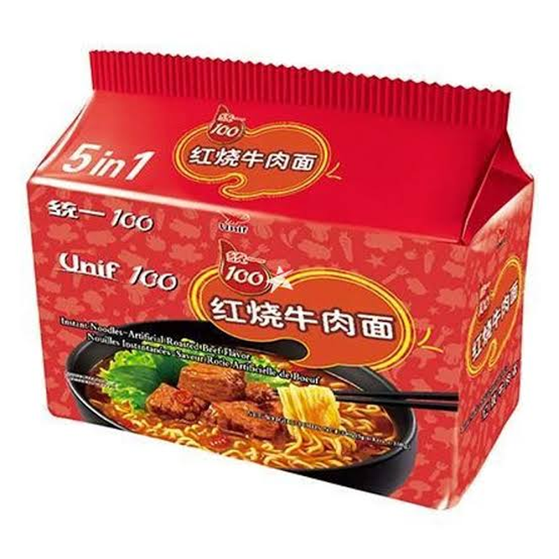 Uni-President Braised Beef Noodles 5×100G
