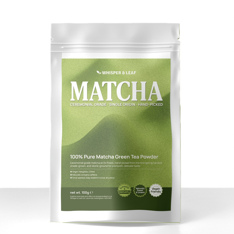 Whisper & Leaf Green Whisper And Leaf Ceremonial Grade Matcha Powder, 100G Bag