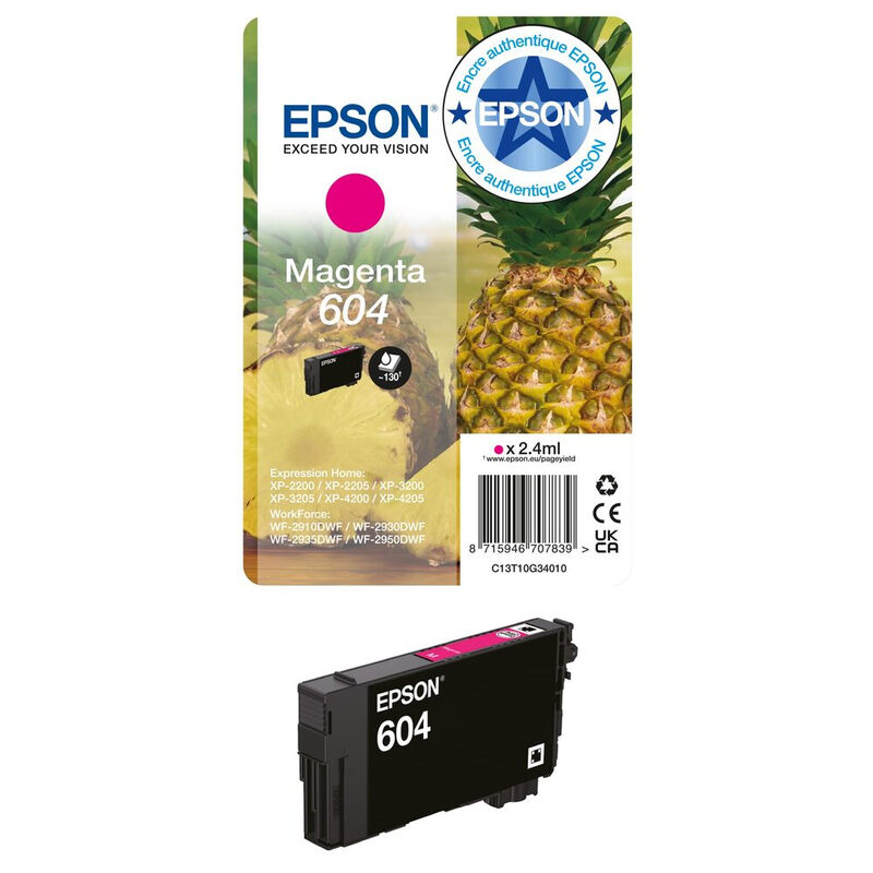 Epson 604 Cartouche d'encre 1 pièce Compatible Rendement standard Magenta