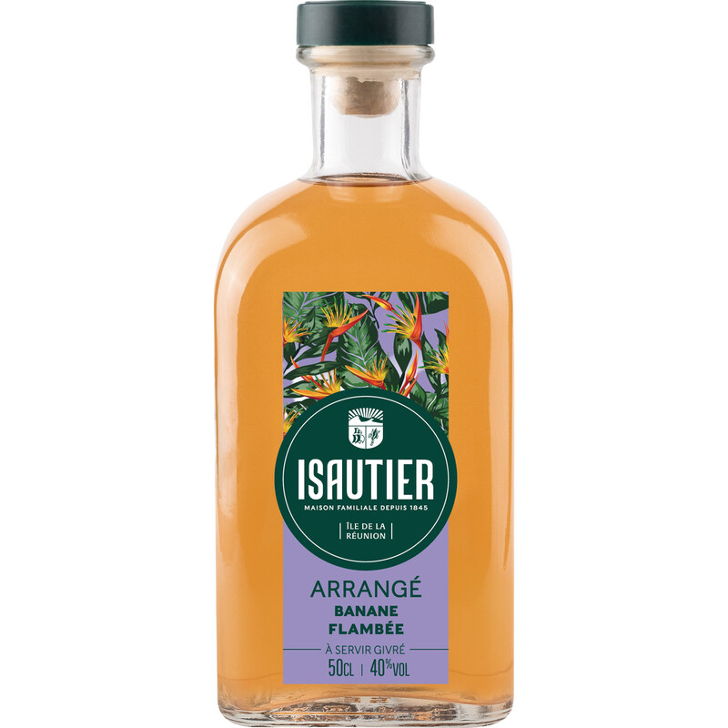 Rhum Arrangé Banane Flambée Isautier La Bouteille De 50cl