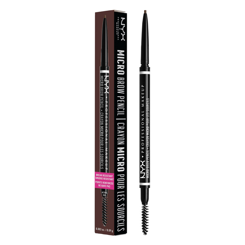 NYX Professional Makeup Brow Pencil Micro Brow Dual Ended Spoolie, Brunette | Ultrafine Tip Brow Pencil, Mechanical Brow Pencil and Spoolie Brush, Vegan Formula, Precise Long-Wearing Definition - Image 5