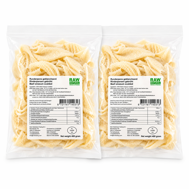 Rauw natuurlijk runderpens – 2 x 400 g