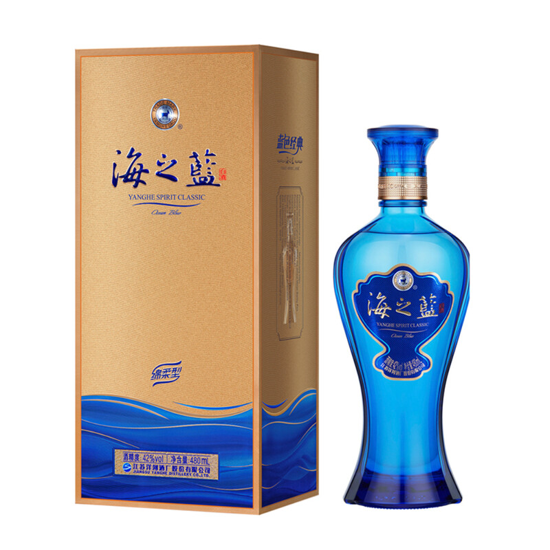 Chinese Baijiu - Yanghe Ocean Blue 480ml (42% Acl./Vol)