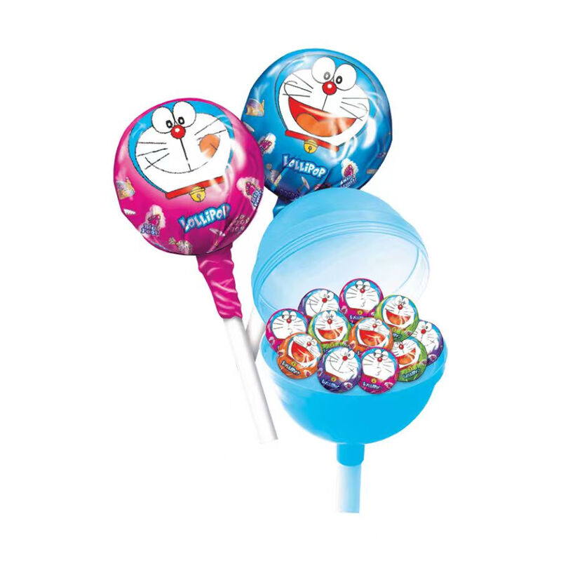 Big Foot Doraemon Mega Lollipop 135g - Giant Bubble Gum Flavored Candy Treat