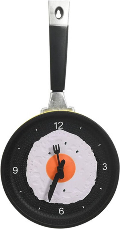 vidaXL Wandklok Gebakken Eieren Pan Ontwerp - 18,8 cm, Multikleur