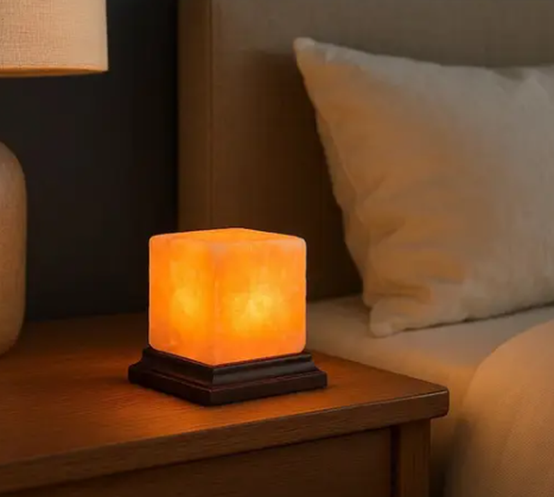 Salt Lamp Nepal Square Pink