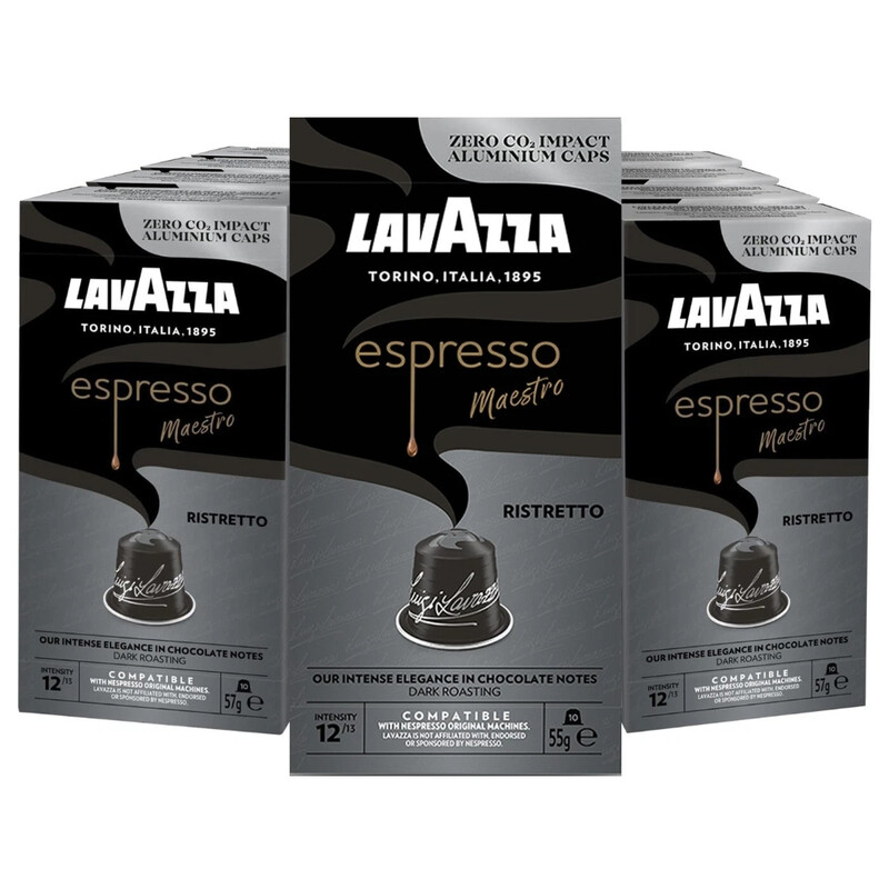 Lavazza Espresso Maestro Ristretto Nespresso Compatible Capsules x 10 (10 Cases)