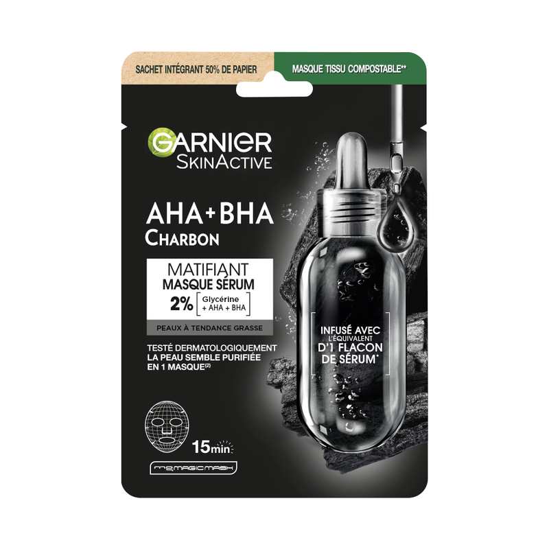 Garnier skinactive masque tissu pur végétal hydratant x1