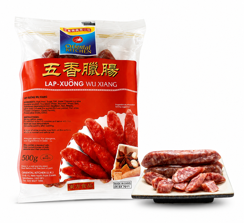 Oriental Kitchen Vijfkruiden Varkensvlees Traditionele Kantonese Worst 500 g