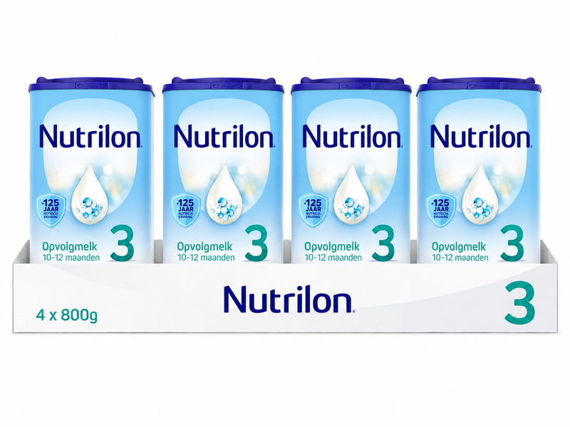 Nutrilon 3 Opvolgmelk Flesvoeding 10 tot 12 maanden 3 Segment 4*800 gr
