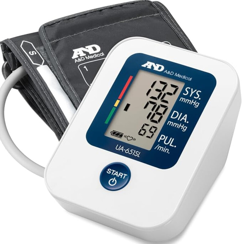 Upper Arm Blood Pressure Monitor with Larger Cuff – White, UA-651SL