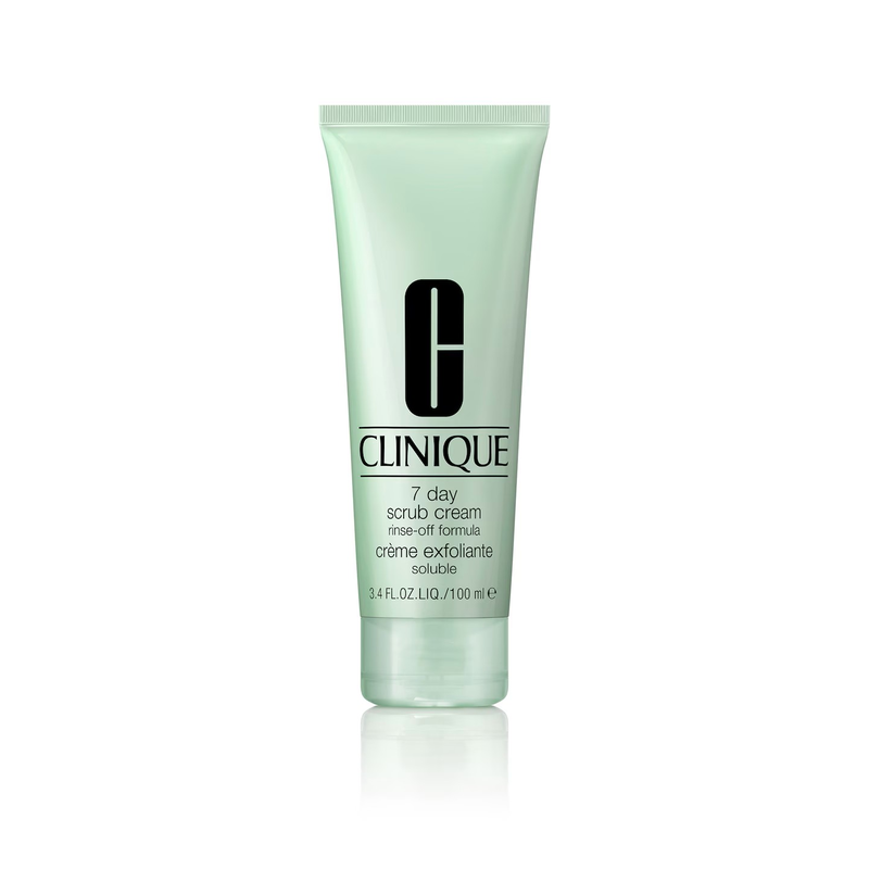 Clinique 7 Day Scrub Cream 100 ml – Gesichtspeeling zum Abwaschen, sanfte Peelingcreme für jeden Hauttyp