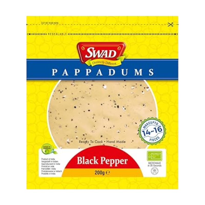 Swad Papadums Schwarzer Pfeffer 200 g