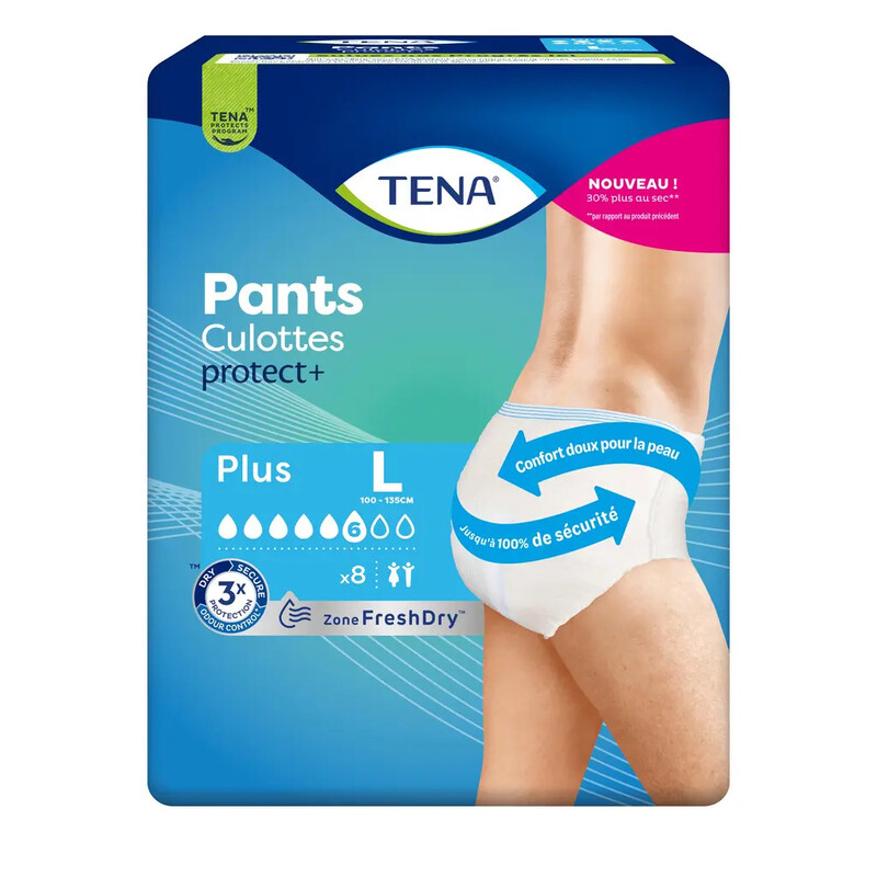 Culottes Incontinence Pants Protect + Taille Tena Le Paquet De 8 Culottes