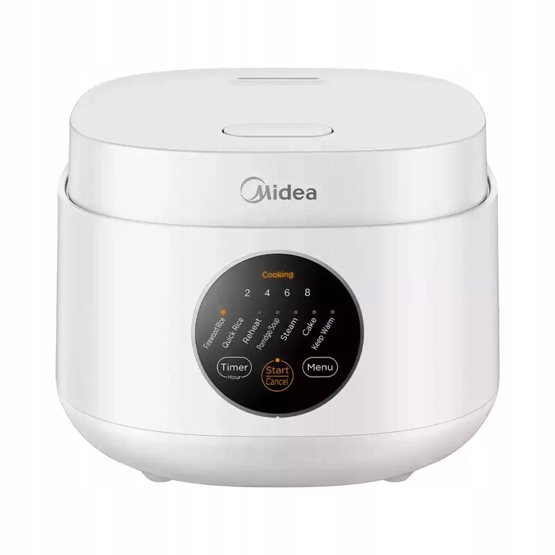 Midea MRD321BBMWH 3,0 L Reiskocher – 720 W, Antihaft-Innentopf, Warmhaltefunktion, Timer, kompaktes Design