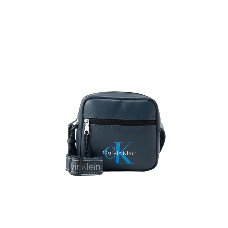 Calvin Klein Bold Logo Webbing Square Crossbody - Slate Blue