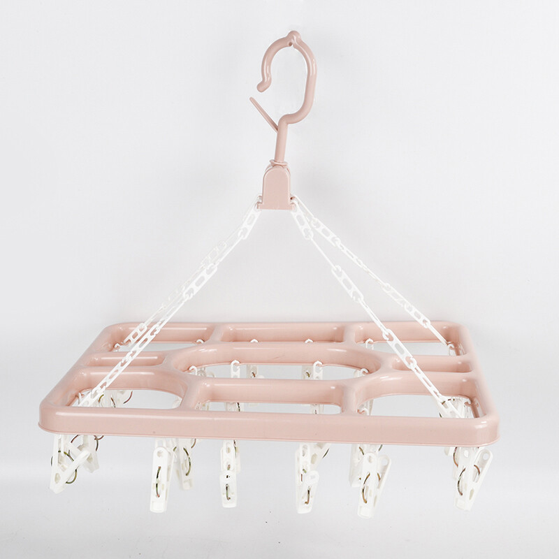 Square clothespins for pink clothes drying rack (30 clips)