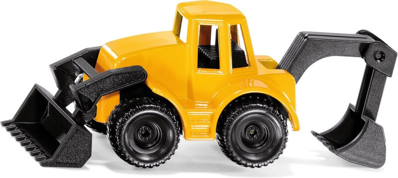 Siku graaflaadcombinatie en graafmachine speelgoedvoertuig - geel, 9,5 cm