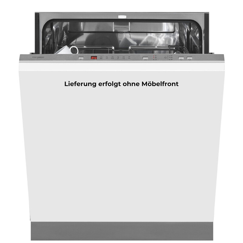 exquisit EGSP56312-E-030E Einbau-Geschirrspüler 12 Maßgedecke – 49 dB Leise, 6 Programme, Aquastop, LED-Display, Höhenverstellbarer Korb, …